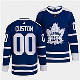 Men's Toronto Maple Leafs Black Custom Blue 2022 Reverse Retro Stitched Jersey,baseball caps,new era cap wholesale,wholesale hats